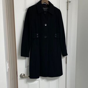 Via Spiga Elegant Black Trench Coat